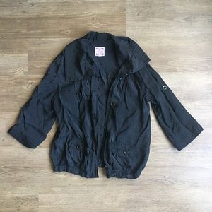 Lightweight black utility jacket